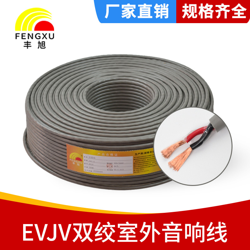 国标工程音响线专业舞台喇叭音箱线缆EVJV2芯4芯*1.5/2.5/4广播线